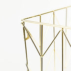 U Brands Hanging File Desk Organizer, Wire Metal, Gold - 894U02-06 (Pack of 6) - size: 9.37H x 12.2W x 6.85D inches (Pack of 6)