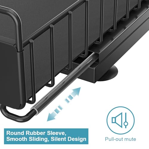 Under Sink Organizer Kitchen, 2 Tier Under Sink Organizers and Storage, Pull out Cabinet Organizer Shelf, Metal Drawer for Kitchen Bathroom Pantry Cabinet Closet Organization Rack, Black, 1 Pack - color: Black-1 Pack, size: Double Layer