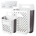 Plastic Collapsible Hanging Laundry Baskets with Carry Handle, Space-Saving Wall Hanging Laundry Basket Durable Tall Folding Plastic Laundry Hamper Waterproof Dirty Clothes Organizer XL+L - size: XL and L Set