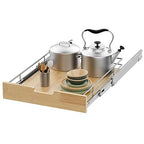 Sikarou Pull Out Cabinet Organizer,Heavy-Duty Slide Out Shelf, Wood And Wire Basket, Pull Out Drawer for for Kitchen Under Sink Space, Pantry, Bathroom (26 * 21 WM) - size: 1-TIE 26*21 WM