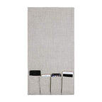 IPENNY Couch Sofa Armrest Organiser Chair TV Remote Holder Bed Storage Pocket Bag for Cellphone Tablet Notepad Book Magazines DVD Eyewears Drinker Snacks Holder Pouch - color: Beige(4 Outer Pocket + 1 Newspaper Pocket)