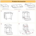 Attelite Makeup Organizer 2-Tier Makeup Storage Cosmetics Organizer with 180° Rotating Design Sturdy durable Versatile Perfume Vanity Organizer for Countertops, Bathrooms, Office Supplies,and Dressers - size: 1 pack