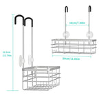 HapiRm Hanging Shower Caddy Organizer - No Drilling Shower Organizer with Hooks, Rustproof & Waterproof 304 Stainless Steel Bathroom Shelves - Silver (1 Basket) - color: Silver- 1 Basket