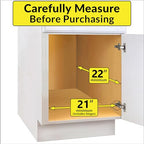LYNK PROFESSIONAL® SELECT™ Slide Out Cabinet Organizer Pull Out Drawer, 20" x 21" Pull Out Cabinet Organizer – Pull Out Shelves for Kitchen Cabinets – Roll Out - Lifetime Ltd. Warranty, Wood Chrome - size: 20" W x 21" D - 1 Tier