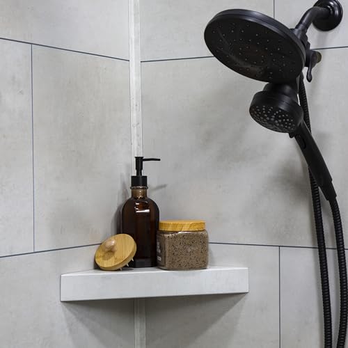 Palisade Vinyl Waterproof Corner Shower Shelf in Wintry Mix - color: Wintry Mix