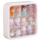 Clear Display Case for Figures, Acrylic Wall Mounted or Desktop Doll Storage Box Organizer Shelf Display for Collectibles Action Figure Blind Box Figures, Dustproof Figure Display Case