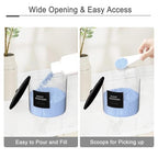 3+1 Pack Laundry Pods Containers & Dryer Sheet Holder & Laundry Detergent Dispenser, Laundry Room Organization and Storage Jars with Lids, Labels and Scoops for Scent Booster Powder Pods, Black Lid - color: Black