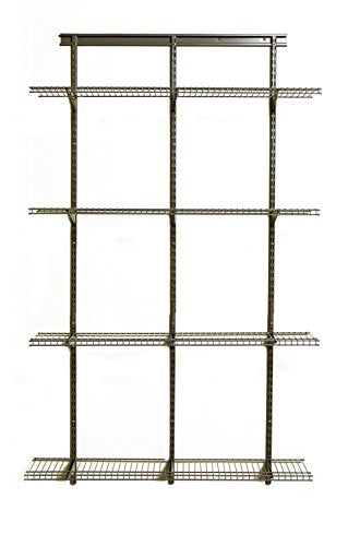 ClosetMaid 52845 ShelfTrack Adjustable Utility Organizer Kit, 4' X 12", Nickel - color: Nickel, size: 4-Foot X 12-Inch
