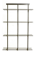 ClosetMaid 52845 ShelfTrack Adjustable Utility Organizer Kit, 4' X 12", Nickel - color: Nickel, size: 4-Foot X 12-Inch