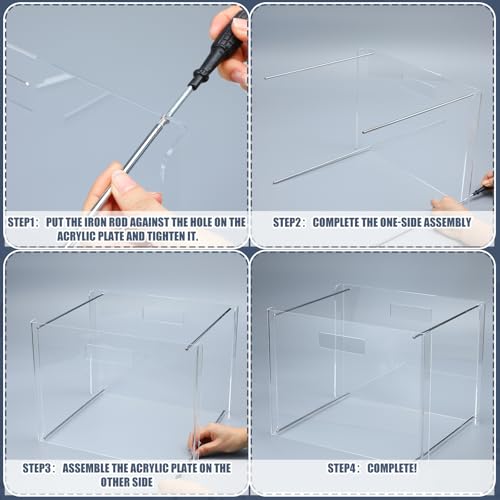 Dispowreath 24 Hanging File Folder with Acrylic Organizer for Letter/a4 Size Desktop Clear File Storage Box with Handles for Home Work Office Use(Neutral,Classic) - color: Neutral, style: Classic