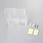 APSOONSELL Remote Control Holder Organizer Wall Mount Acrylic Tidy for Air Conditioner, TV box, Stereo, 2 Slots - style: 2 Compartments