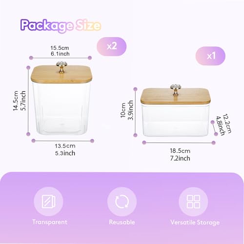 POLRAI 3 Pack Laundry Pod Containers and Dryer Sheet Holder, Laundry Room Organization Storage Containers with Lids and Labels for Detergent Pods Dry Sheet Organizing - color: Natural, size: 2+1 Pack