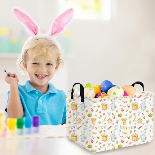 Rectangular Easter basket,Easter basket empty,Kids Storage Baskets for kids Bedroom,Gift bin,Kids Storage Bin,Easters gift baskets,Kids home Decor(Bee Easter egg) - color: Bee Easter egg