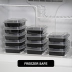 Freshware Meal Prep Containers [50 Pack] 1 Compartment Food Storage Containers with Lids, Bento Box, BPA Free, Stackable, Microwave/Dishwasher/Freezer Safe (28 oz) - size: 28 oz