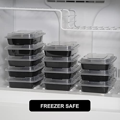 Freshware Meal Prep Containers [50 Pack] 1 Compartment Food Storage Containers with Lids, Bento Box, BPA Free, Stackable, Microwave/Dishwasher/Freezer Safe (28 oz) - size: 28 oz