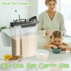 Viretec Rice Storage Container, 10 to 20lb Dry Food Airtight Dispenser, Pet Dog Cat Food Canister, BPA Free Clear Plastic Kitchen and Pantry Organization Bin for Oatmeal, Cereal, Pasta, Flour Grey - color: 10L/Grey
