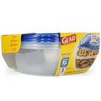 Glad GladWare XL Square Food Storage Containers with Lock Tight Lids, BPA-Free Family Size Plastic Containers for Leftovers, Meal Prep, and Freezer Storage, Dishwasher Safe, 104 Oz, 3 Count - size: 104 oz - 3 Count, style: Square