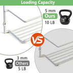 Premium 2-Pack Heavy Duty Kitchen Wrap Organizer, Extra Thick & Sturdy Metal Wire Rack for Cabinet Door, Holds Foil, Plastic Wrap, Wax Paper, Bags, Space Saving Under Sink or Pantry Storage Holder