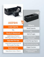 AstroAI Car Trunk Organizer Storage Large for SUV, Truck, Pickup, Collapsible Trunk Organizer Portable Storage Box with Cooler Bag, Foldable Cover, Nylon Handles, PU Bottom and PE Plate