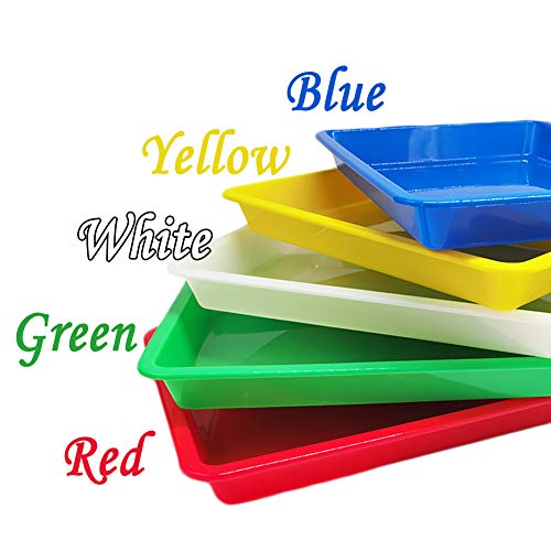 10 Pcs Plastic Art Trays,Multicolor Activity Tray Organizer Serving Tray for Crafts,DIY Projects,Painting,Beads,Organizing Supply - color: Multicolor