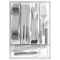 Yieach Clear Small Silverware Organizer 9 inch Wide for Kitchen Drawers,BPA Free Silverware Trays and Plastic Silverware Dividers & Holder,Utensil and Flatware Drawer Organizer Suitable for Fork,Spoon - size: Medium
