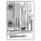 Yieach Clear Small Silverware Organizer 9 inch Wide for Kitchen Drawers,BPA Free Silverware Trays and Plastic Silverware Dividers & Holder,Utensil and Flatware Drawer Organizer Suitable for Fork,Spoon - size: Medium