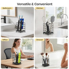 Toothbrush Holders with Quick Drying Mat—Black DiatomiteToothbrush and Toothpaste Holder for Bathroom—3 Slots Openwork Design Bathroom Counter Organizer for Electric Toothbrush,Razor, Toothpaste - size: Small