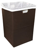 Extra Large Laundry Hamper with Laundry Bag, Foldable Clothes Basket with Metal Handles & Moisture-Resistant Base, Premium Durable Fabric for Bathroom, Dorm, and Family (Brown) - color: Brown