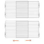 Slideep Adjustable Closet Storage Shelves with Seamless Sticker, Stainless Steel Expandable Wardrobe Shelves Organizer System for School Locker, Under Sink (Large, 2Pack) - size: 12"D x 16.9"W