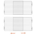 Slideep Adjustable Closet Storage Shelves with Seamless Sticker, Stainless Steel Expandable Wardrobe Shelves Organizer System for School Locker, Under Sink (Large, 2Pack) - size: 12"D x 16.9"W