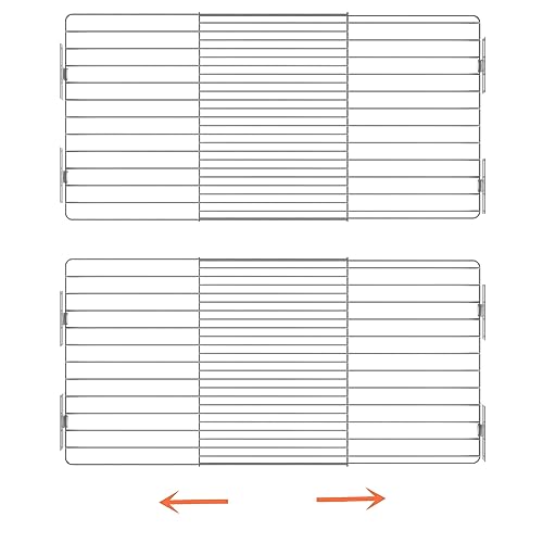 Slideep Adjustable Closet Storage Shelves with Seamless Sticker, Stainless Steel Expandable Wardrobe Shelves Organizer System for School Locker, Under Sink (Large, 2Pack) - size: 12"D x 16.9"W