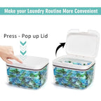 Pensino Laundry Pods Container Holder with Lid, Laundry Room Storage Container for Detergent Pods Laundry Powder Scent Booster Container with Scoop - size: 2.8L