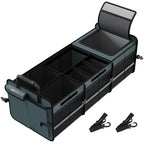 HEYTRIP Large Trunk Organizer With Built-in Leakproof Cooler Bag, 2 Tie-Down Straps, 4 Removable Dividers, Foldable Cover, Built with 2mm PE Board, Gray - color: Gray