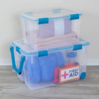 Sterilite 8-Pack Gasket Box, Weather-Resistant Storage Bins with Latching Lids, 54 Quart - Heavy-Duty Organizing Containers for Closet, Bathroom, and Office - size: 54 Quart, style: 8 Pack