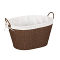 Household Essentials Paper Rope Woven Oval Laundry Basket, Brown - color: Brown Paper Rope