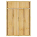 Bamboo Utensil Organizer for Kitchen Drawers, Utensil Tray and Cutlery Silverware Holder,Wood Drawer Dividers with 5 Slots - size: 5 Slots