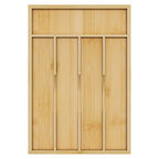 Bamboo Utensil Organizer for Kitchen Drawers, Utensil Tray and Cutlery Silverware Holder,Wood Drawer Dividers with 5 Slots - size: 5 Slots