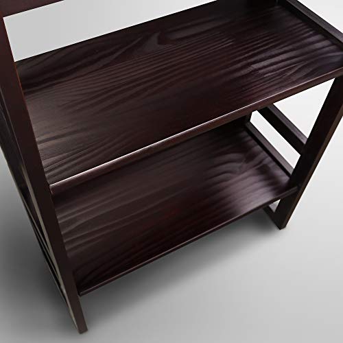 Casual Home 3-Shelf Folding Student Bookcase (20.75" Wide)-Espresso - color: Espresso