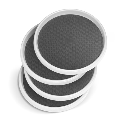 Lazy Susan Turntable Organizer 4 Pack - 10 Inch 360° Rotating Trays for Kitchen Cabinet, Pantry, Countertop, Fridge - Non-Skid Spice Rack Storage for Bathroom, Vanity, Makeup - size: 10inch - 4 Pack