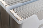 IRIS USA Small Portable Desktop File Box with Open Top, Side Handles, Hanging File Folders, Tabs & Inserts, Letter Size, For Magazines Newspapers Mail Books Notebooks Binder Homework, Clear - style: Clear S - Single