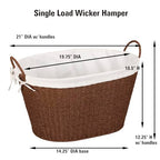 Household Essentials Paper Rope Woven Oval Laundry Basket, Brown - color: Brown Paper Rope