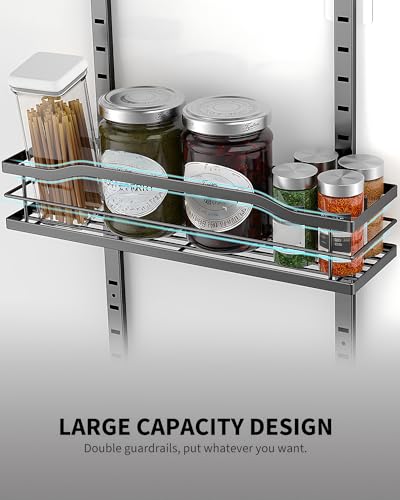 Moforoco White 9-Tier Over The Door Pantry Organizer, Pantry Organization And Storage, Metal Hanging Spice Rack Shelves Door, Home & Kitchen Essentials, Laundry Room Bathroom Organization - color: White, size: 9-Tier Standard