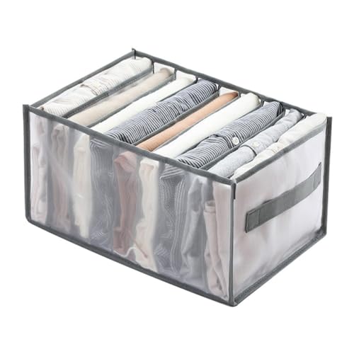 Wardrobe Clothes Organizer 9Grids Visible Closet Organizers Compartment Storage Box with Mesh Separation(black) - color: Black, size: 9 Cell