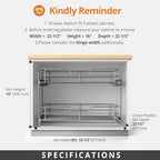 ZOINLIY Pull Out Cabinet Organizer, Versatile Slide Out Kitchen Organizers and Storage,Heavy Duty Drawer Cupboard Storage Basket, Smooth Sliding, Chrome Finish (2-Tiers-22¼''W×22“D) - size: 2-Tiers 22¼''W×22'D