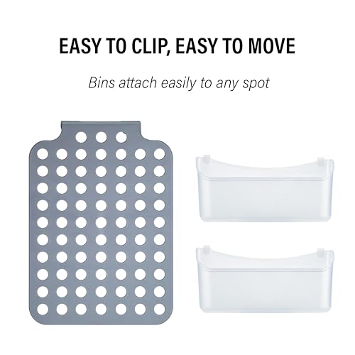 DecorRack Adjustable Hanging Storage, 2 Bins Over Shower Door Organizer, Bathroom Storage With Removable Baskets For Space Saving, BPA Free - size: 2 Bins