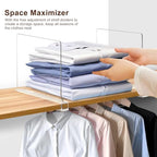 8 Pack Shelf Dividers, Adjustable Shelf Dividers for Closet Organization with Non-Slip Design, Clear Acrylic Shelf Dividers for Clothes, Handbags, Purses, Towels, Bookshelf in Home Organization - size: 8 Pcs