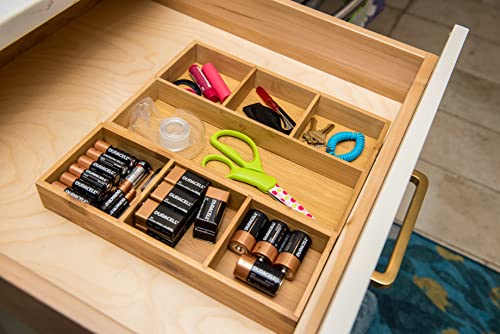 Lipper International 823 Bamboo Wood 3-Compartment Organizer Tray, 11 5/8" x 4 1/8" x 1 3/4" (Pack of 6) - color: Bamboo Wood, size: 3-Compartment (Pack of 6)