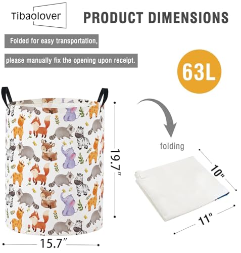Baby Laundry Basket Baby Nursery Hamper Kids Laundry Basket Toy Storage Bin for Boys Room Decor Gift Baskets for Bedroom Bathroom(Animal) - color: Animal