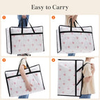 Lifewit 3 Pack Clear Clothes Storage Bags, 60L Plastic Blanket Storage Bag, Vinyl Foldable Moving Bags with Zipper, Closet Organizers and Storage Containers for Bedding, Duvet, Comforter - size: 60L