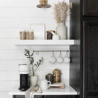 QEEIG Floating Shelves for Wall Bathroom Shelf Bedroom Kitchen Living Room Farmhouse Small Book Shelf 16 inch Set of 4, White (015-W4) - color: B. White, size: 4pcs
